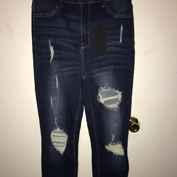 Fashion Nova Erika Ankle Jeans - Dark Denim - Picture 4 of 8